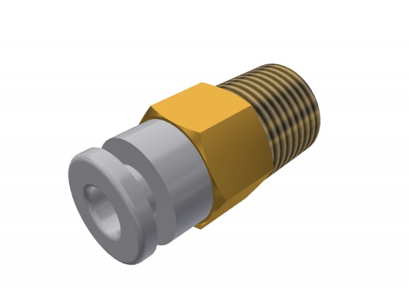 H04-01S-10 4 mm-Rohr auf R1/8 Außengewinde, gerade Verschraubung, 10 Stück - 1