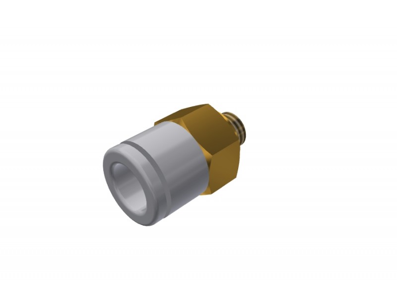 H06-M5-10 6 mm-Rohr auf M5 Außengewinde, gerade Verschraubung, 10 Stück - 1