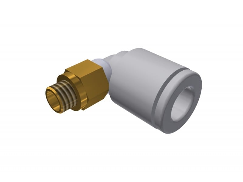 L06-M5-10 6 mm-Rohr auf M5 Außengewinde-Kniestück, 10 Stück