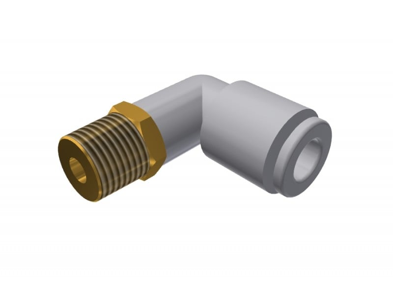 L06-01S-10 6MM 튜브와 R1/8 수나사 엘보 피팅 10 개 - 1