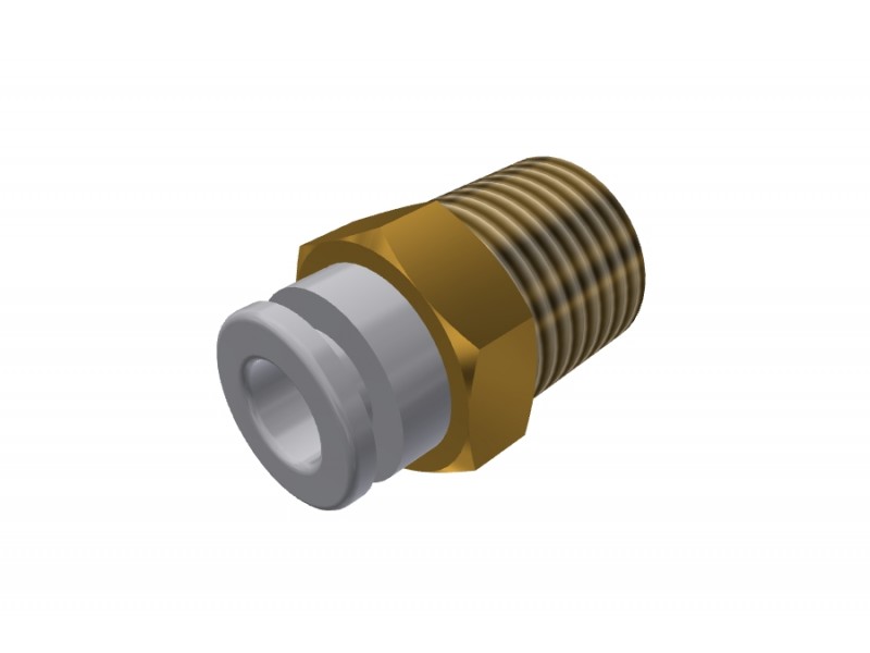 H06-02S-10 6MM Schlauch zu R1/4 Schlauchverbinder gerade männlich, 10 Stück - 1