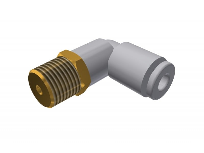 L04-01S-10 4MM Schlauch zu R1/8 Schlauchwinkelverbinder männlich, 10 Stück - 1