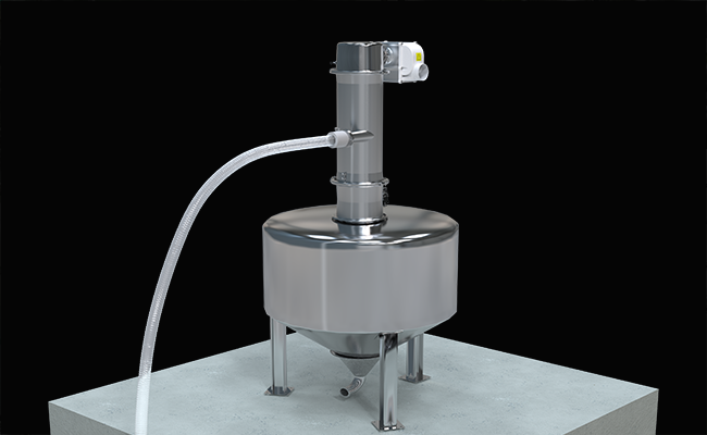 Feeding a silo with Piab vacuum conveyor