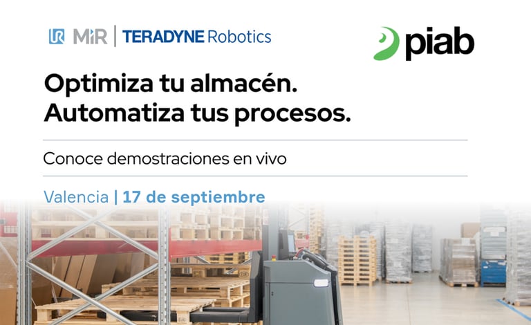 Piab participa en WeAreCobots Logistics Valencia 2026, un evento sobre automatización flexible para logística, almacenes y cadena de suministro.
