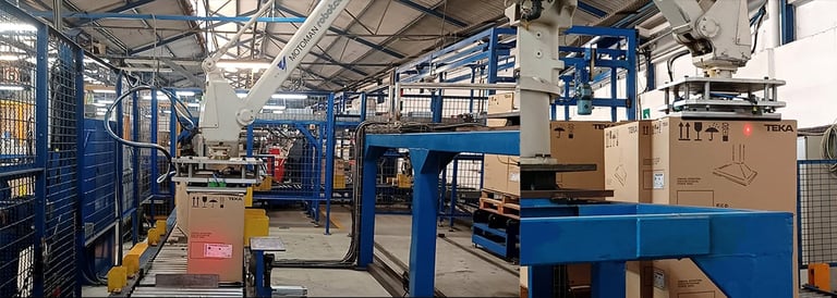 Piab vacuum foam gripper Kenos® KVGL has improved the operating cycle of end-of-line robots by 35% for Spanish company Steelgran Componentes S.A.