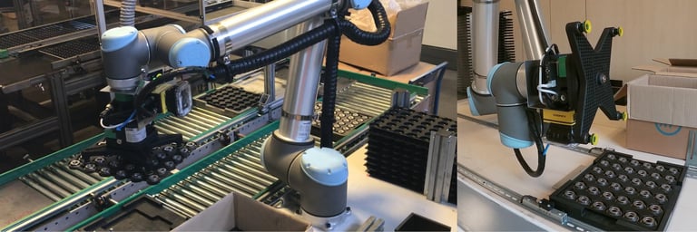 Absolute Präzision bei der Handhabung von Thermoformen, mit Dichtungsringen sowie deren Transportbehälter