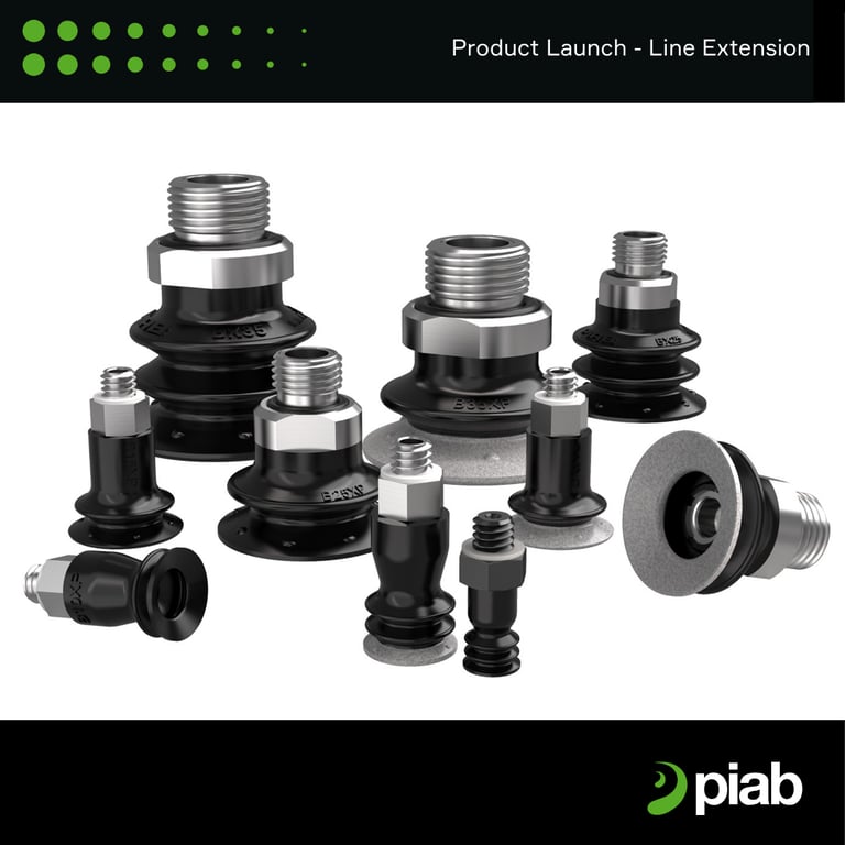 파이아브(Piab), Ø6·Ø8mm BXP ESD 흡착컵 신제품 출시