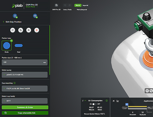 All performance data in OVM Pro 3D is at all times positioned on the left side of the screen with a scroll function.