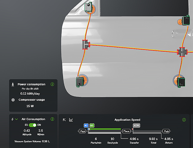 OVM Pro 3D uses visualization to help you understand and dimension the size and capacity of the compressor needed.
