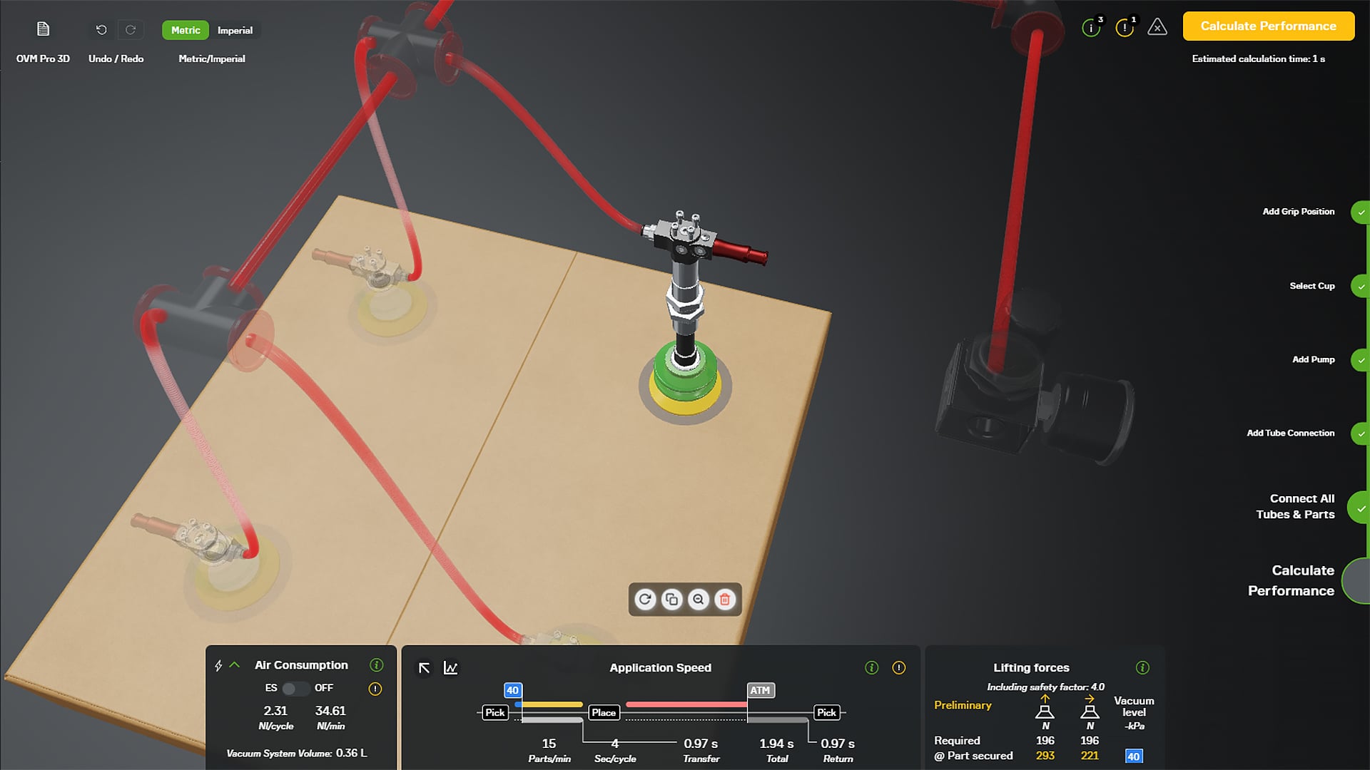 OVM Pro 3D is an advanced on-line application designed to optimize and streamline the configuration and simulation of vacuum systems from a DIY perspective.