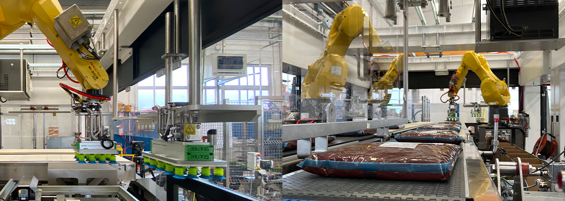 European multinational company doubles tomato sauce production with Piab-Kenos setup