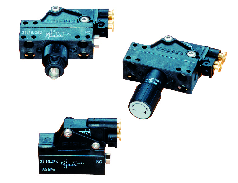 Vacuum switch, pneumatic, adjustable with screw and knob (NC)