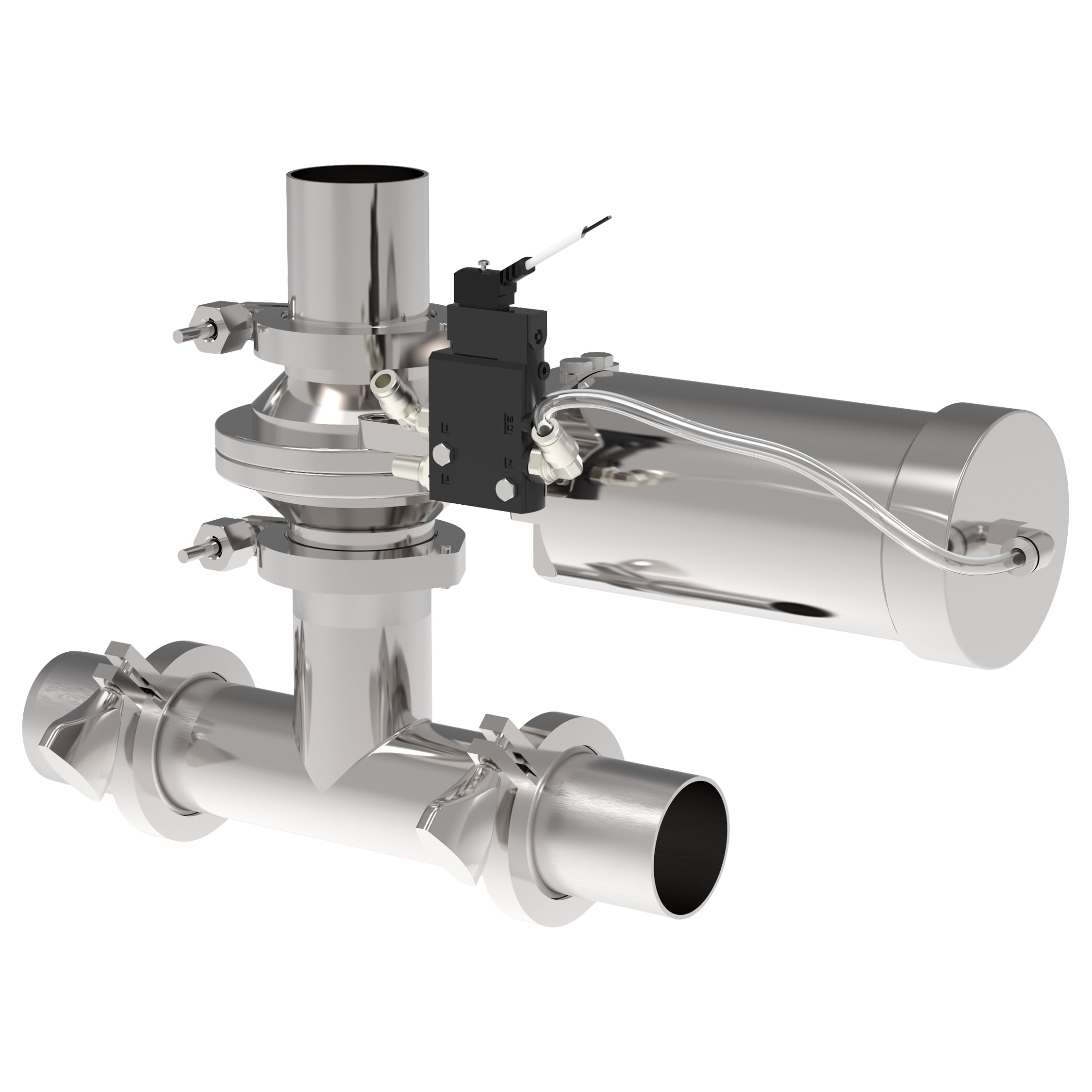 Pipeline emptying unit