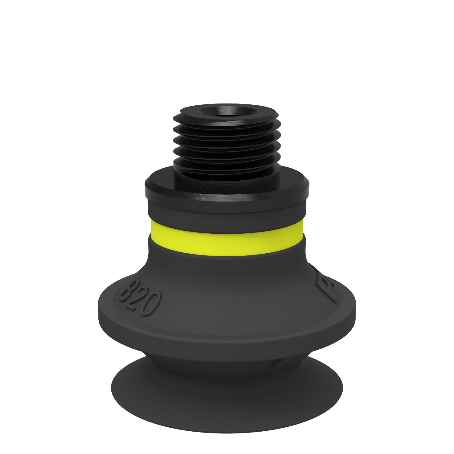 Suction cup B20 Chloroprene, G1/8" male/M5 female, with mesh filter - 1
