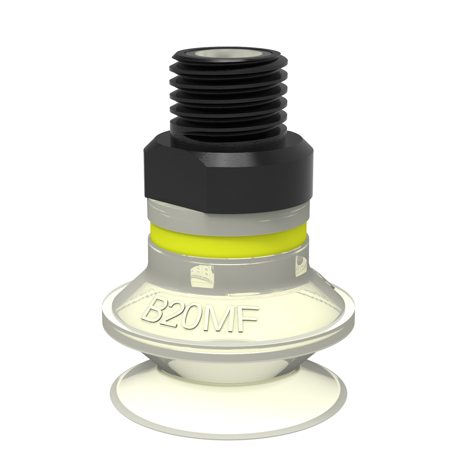 Suction cup B20MF Thermoelastic polyurethane, 1/8" NPT male, with mesh filter - 1