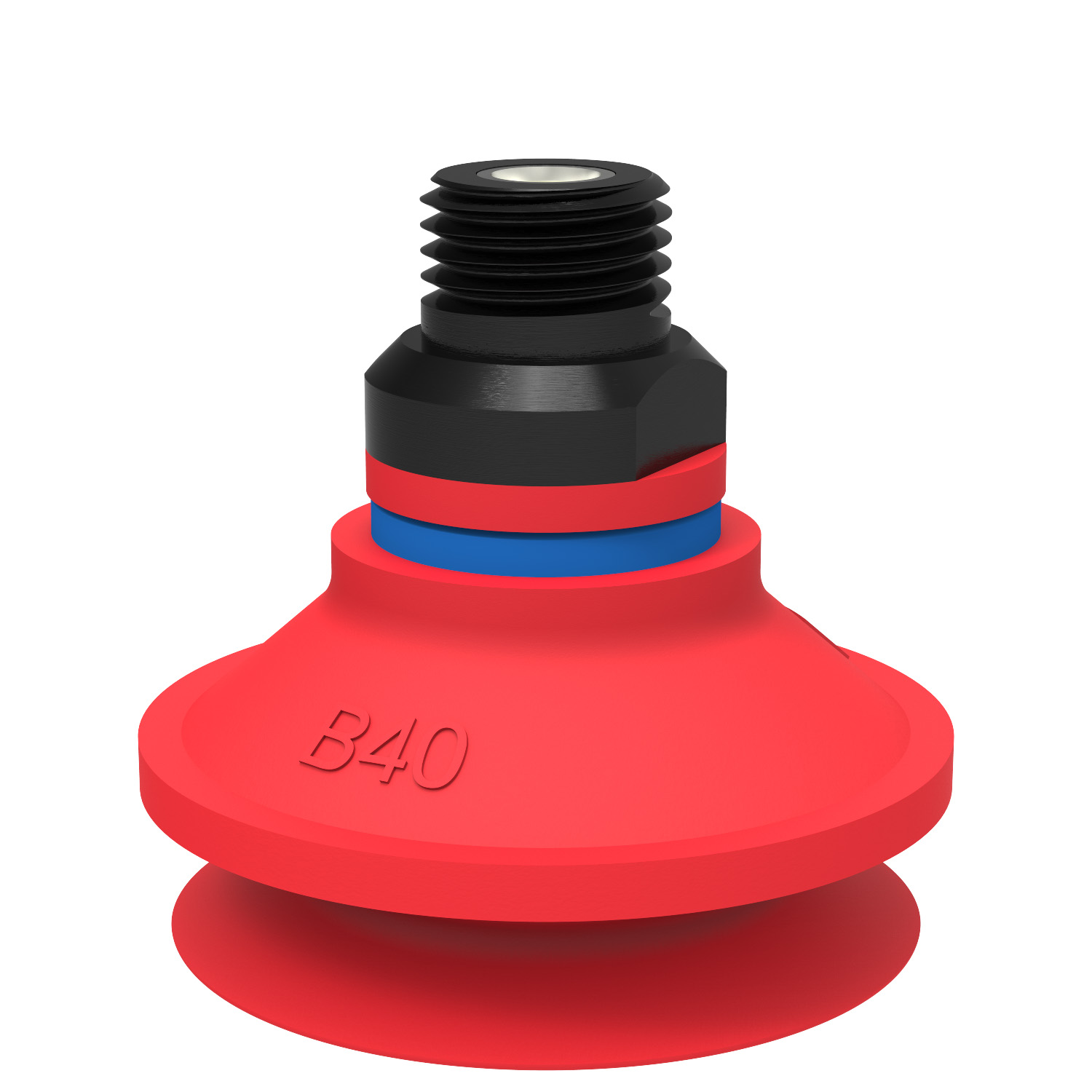 Suction cup B40 Silicone, 1/4" NPT male, with mesh filter - 1