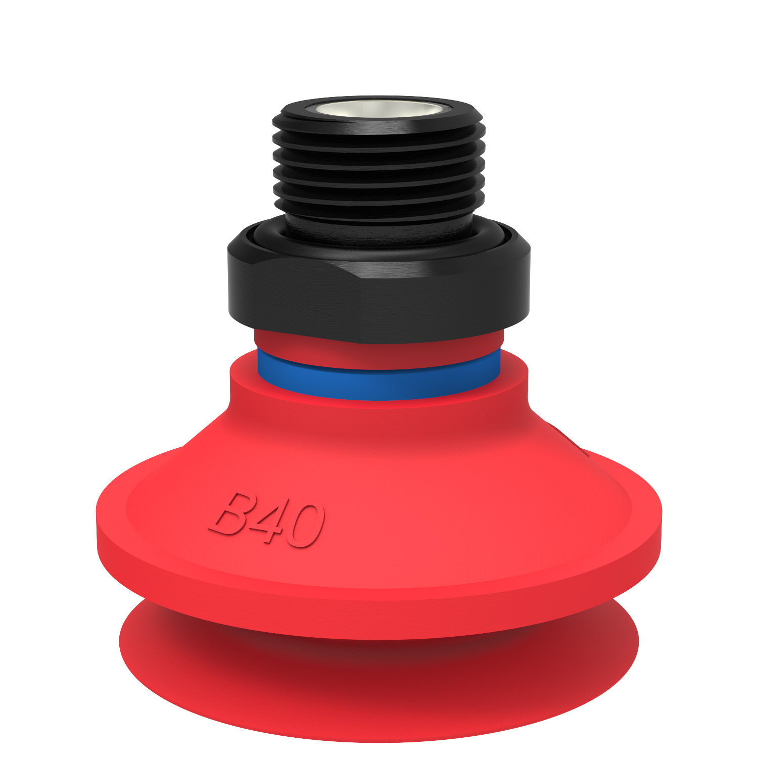 Suction cup B40 Silicone, G3/8" male, with mesh filter - 1