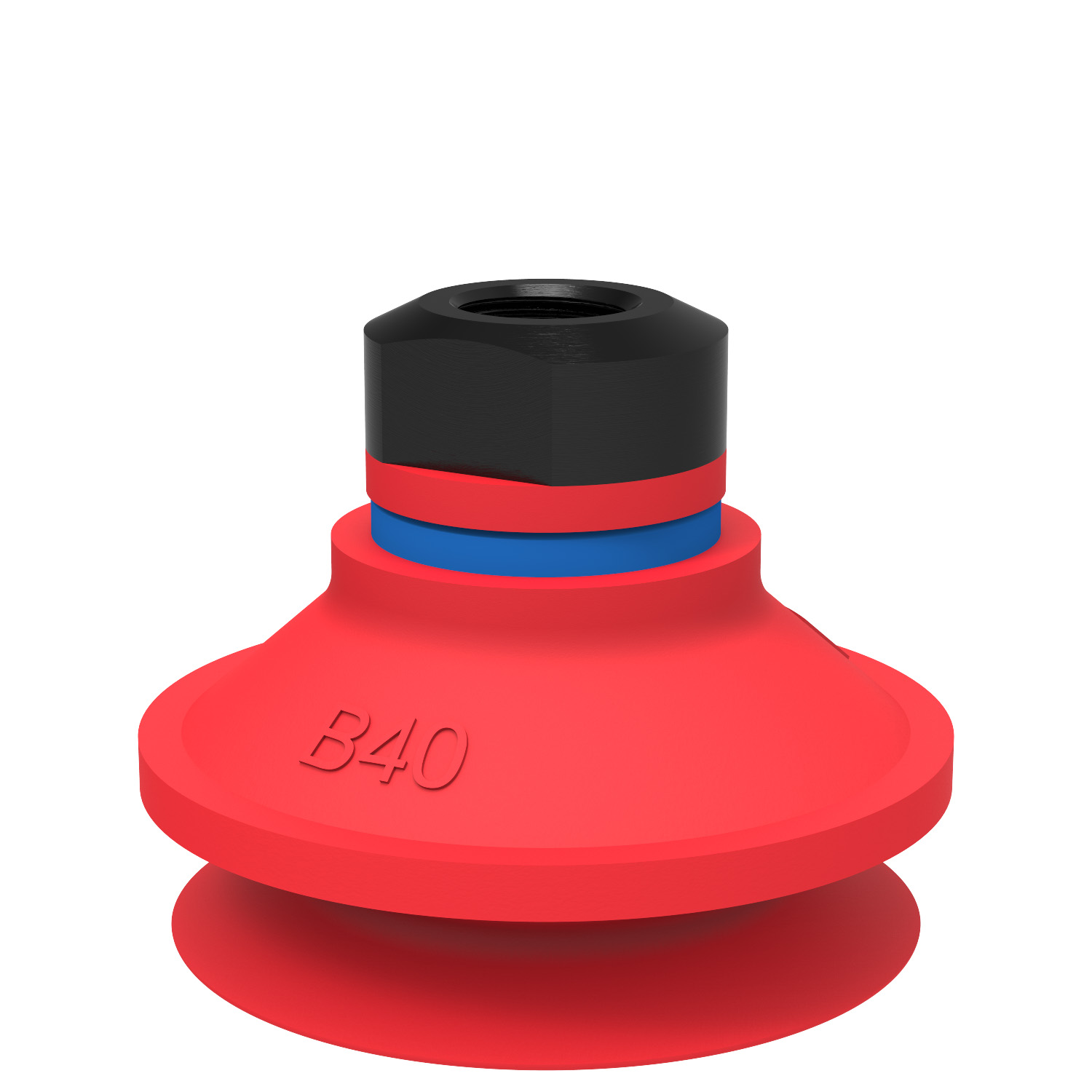 Suction cup B40 Silicone, 1/8" NPSF female, with mesh filter - 1