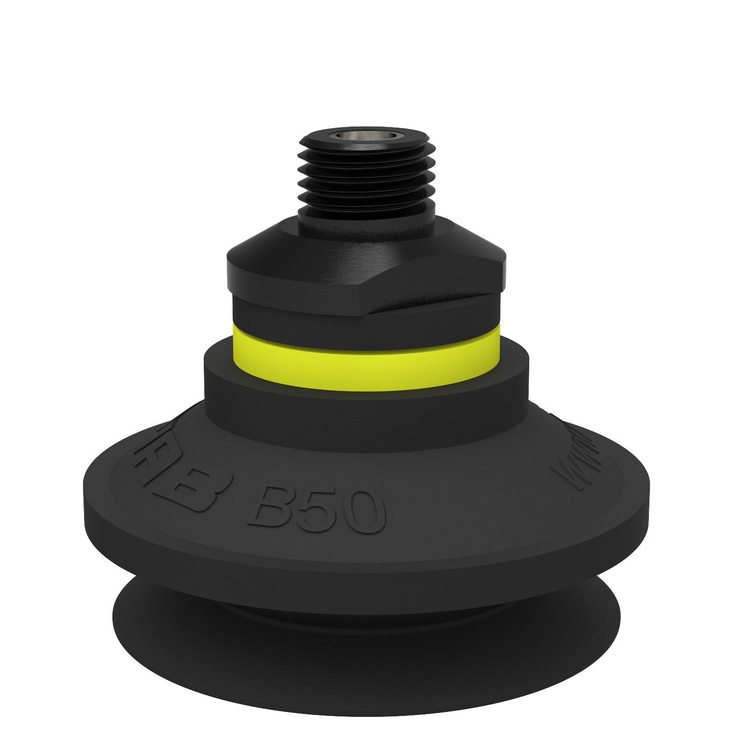 Suction cup B50 Nitrile-PVC, 1/4" NPT male, with mesh filter - 1