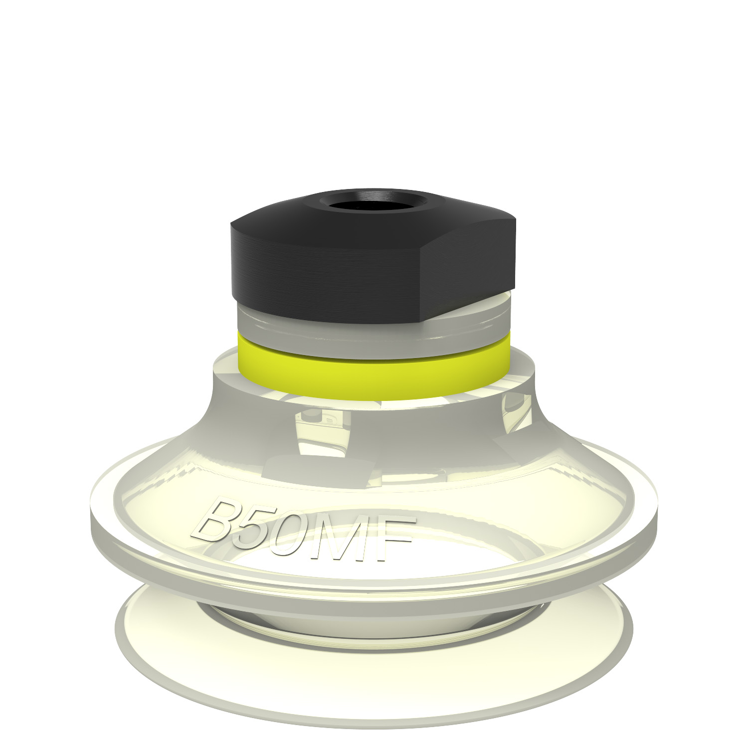 Suction cup B50MF Thermoelastic polyurethane, 1/8" NPSF female, with dual flow control valve - 1