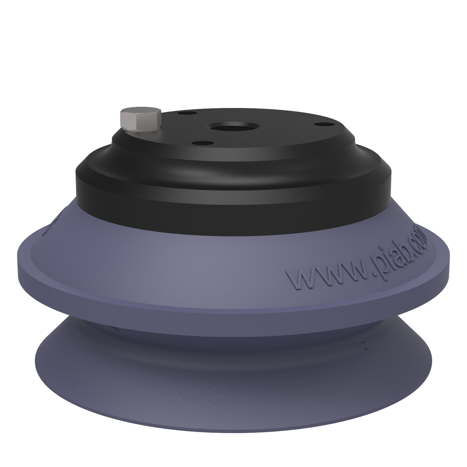 Suction cup B75 HNBR, 1/4" NPT female Al, with mesh filter & 10-32 addl. conn. - 1