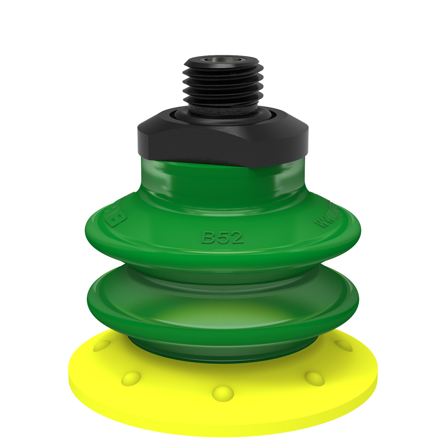 Suction cup BX52P Polyurethane 30/60 with filter, G1/4" male, with dual flow control valve - 1