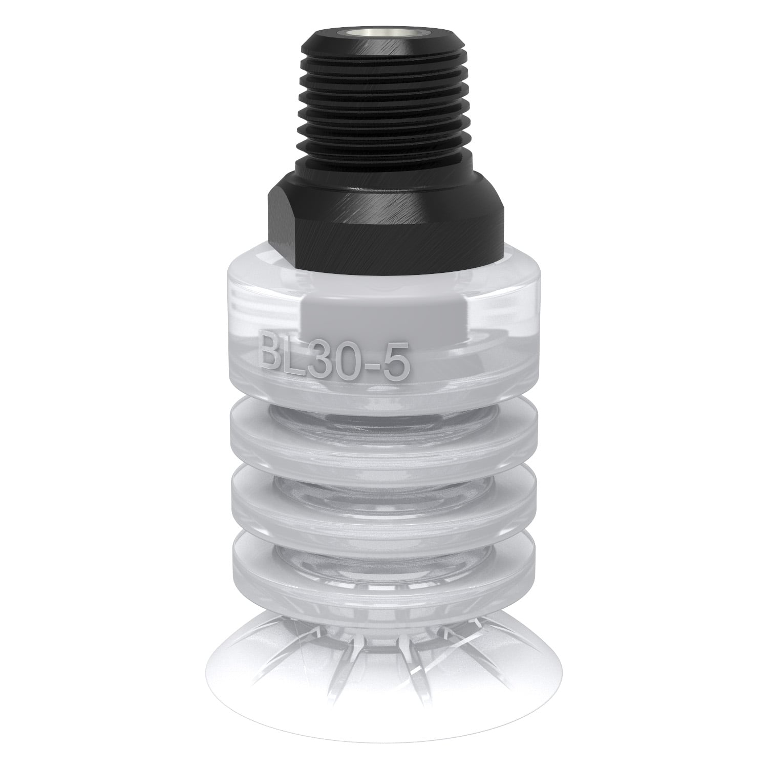 Suction cup BL30-5 Silicone FCM, 1/4" NPT male - 1