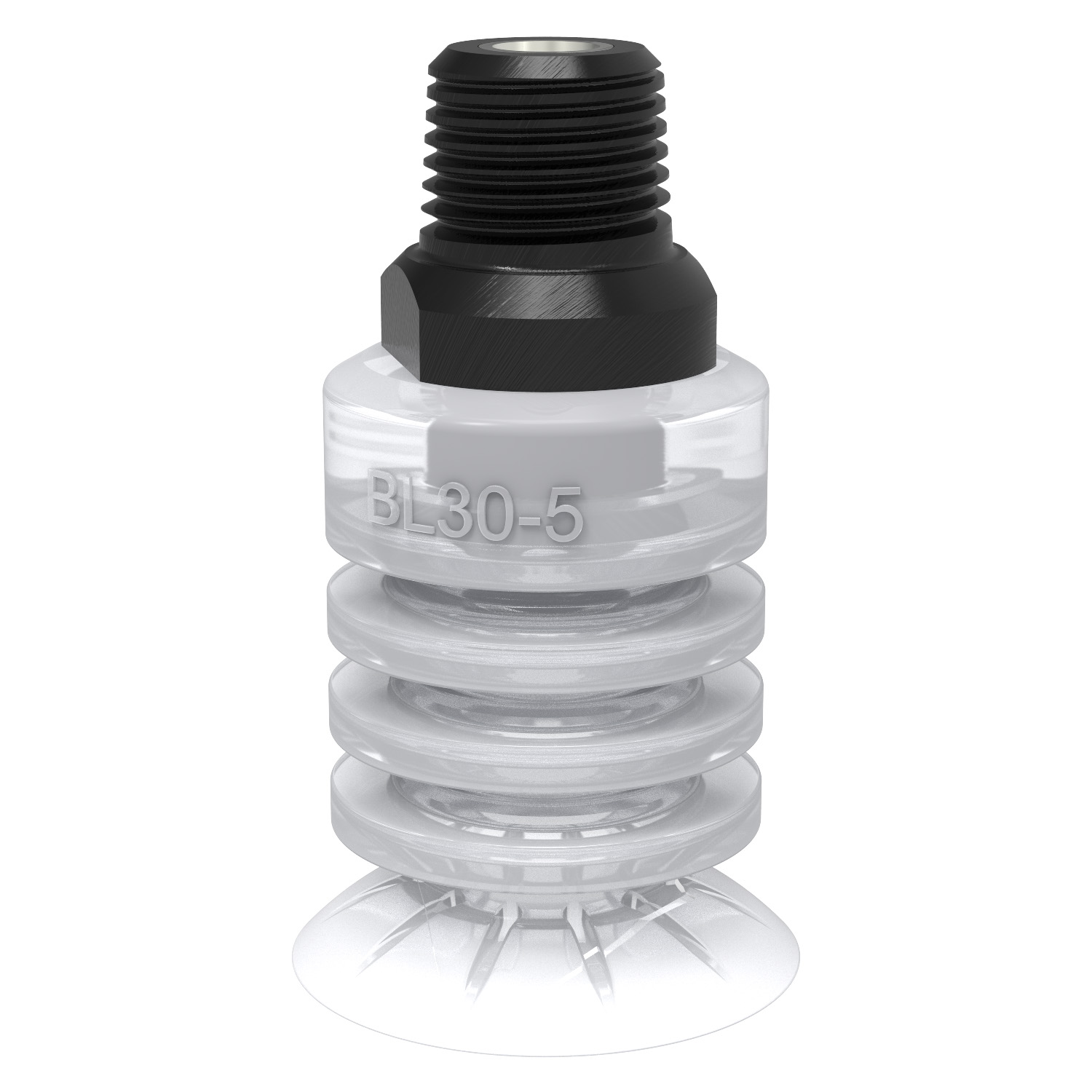 Suction cup BL30-5 Silicone FCM, 1/4" NPT male - 1
