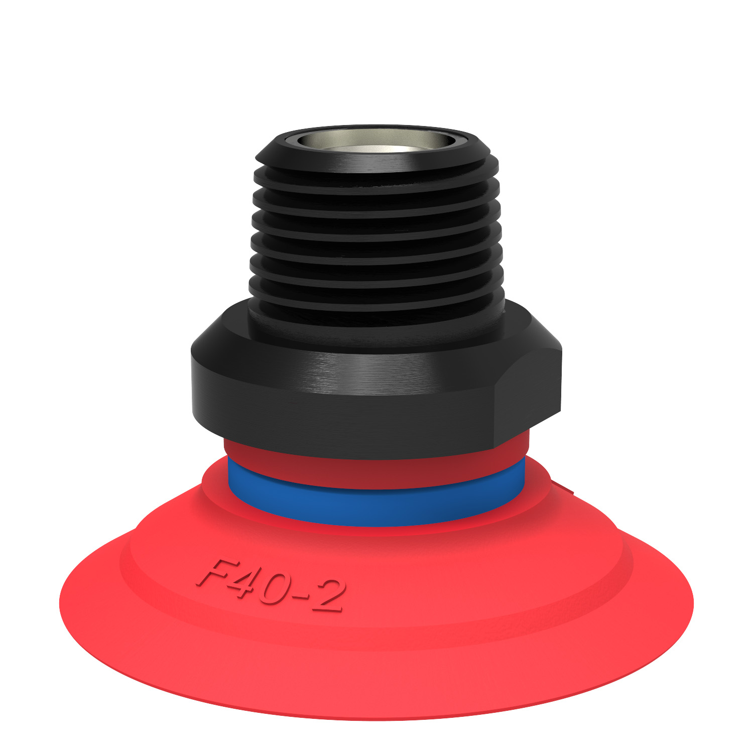 Suction cup F40-2 Silicone, NPT3/8" male, with mesh filter - 1