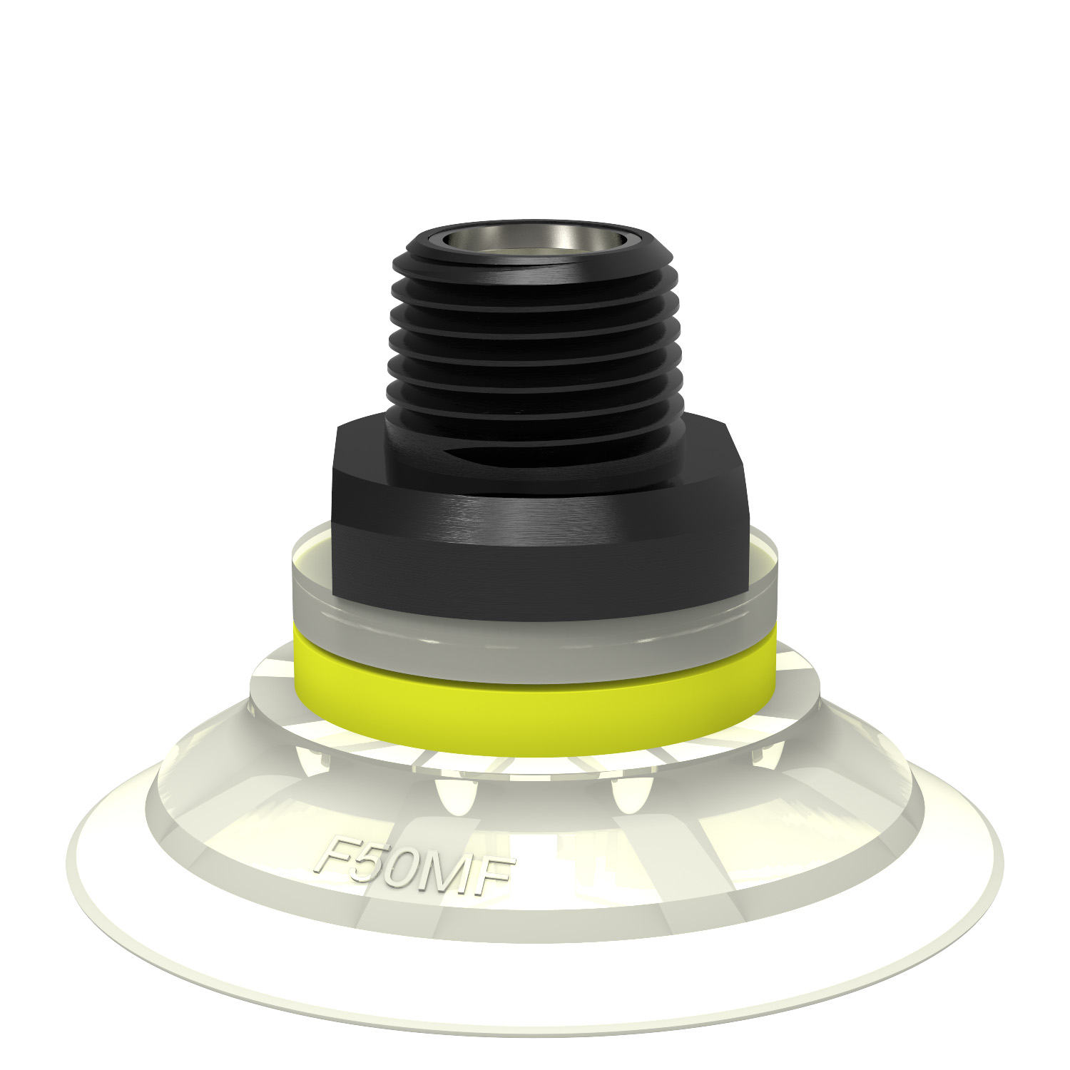 Suction cup F50MF Thermoelastic polyurethane, NPT3/8" male, with mesh filter - 1