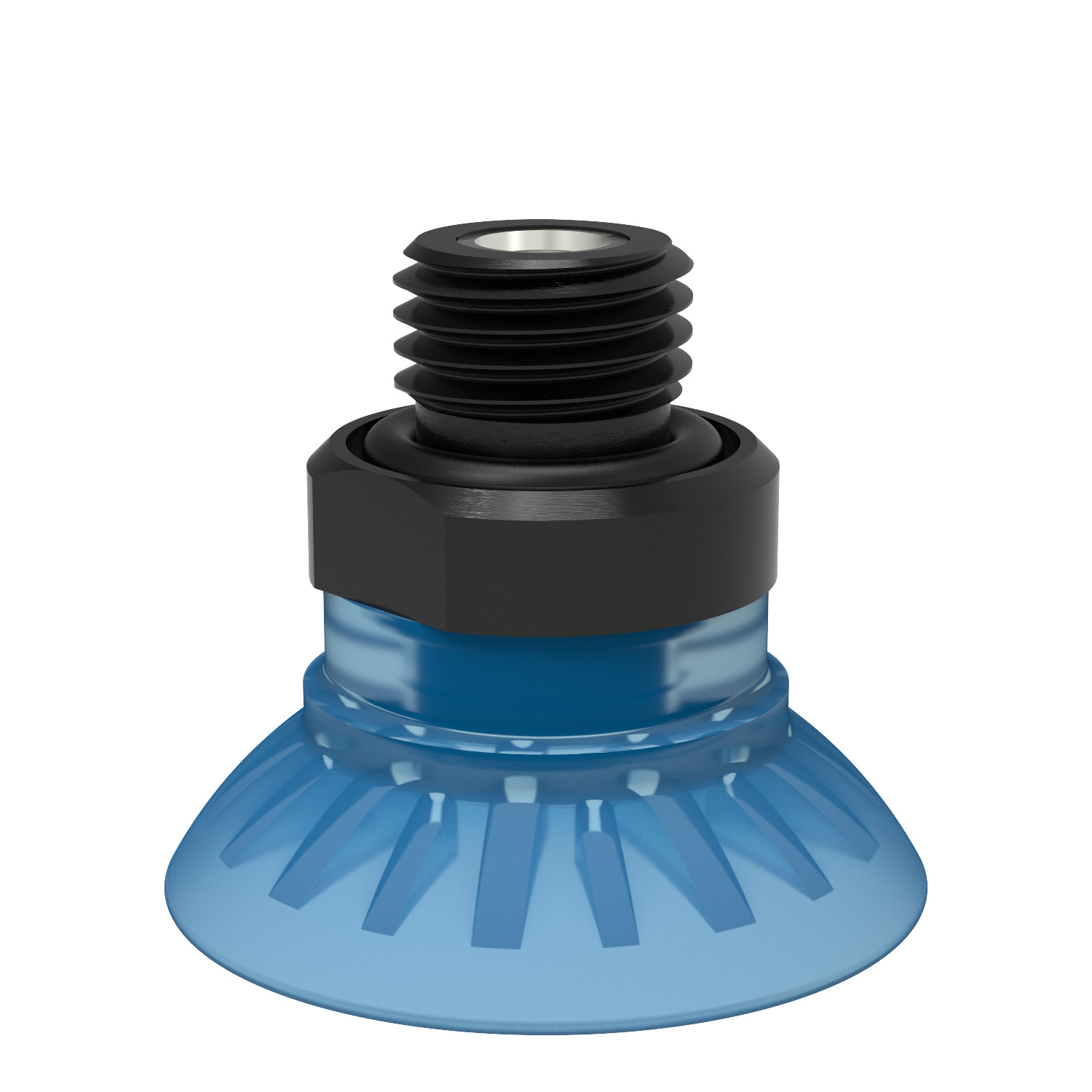 Suction cup FC35P Polyurethane 50, G1/4" male, with mesh filter and dual flow control valve - 1