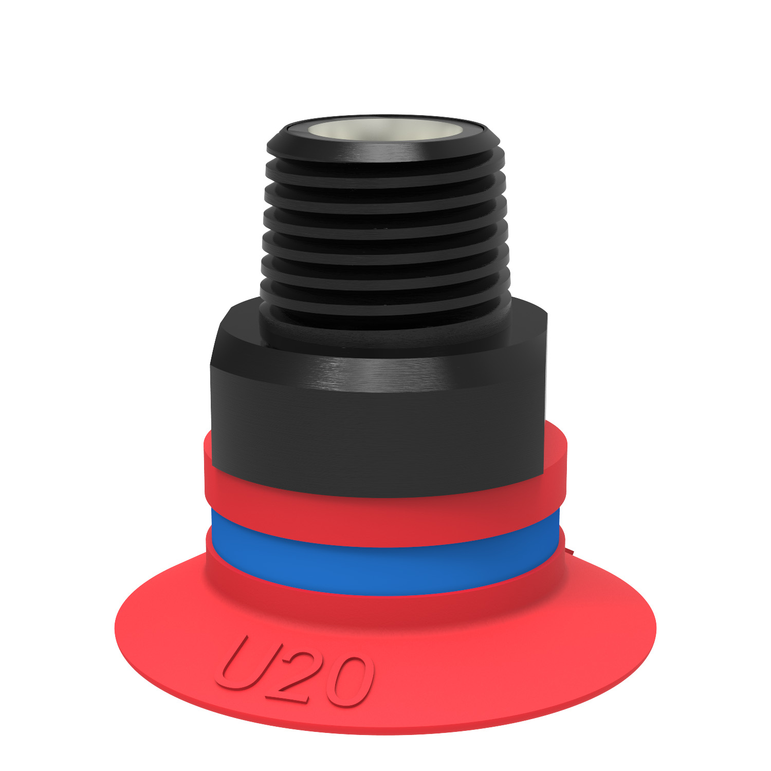 Ventouse U20 Silicone, G1/8" mâle, avec filtre maille et limiteur de débit - 1