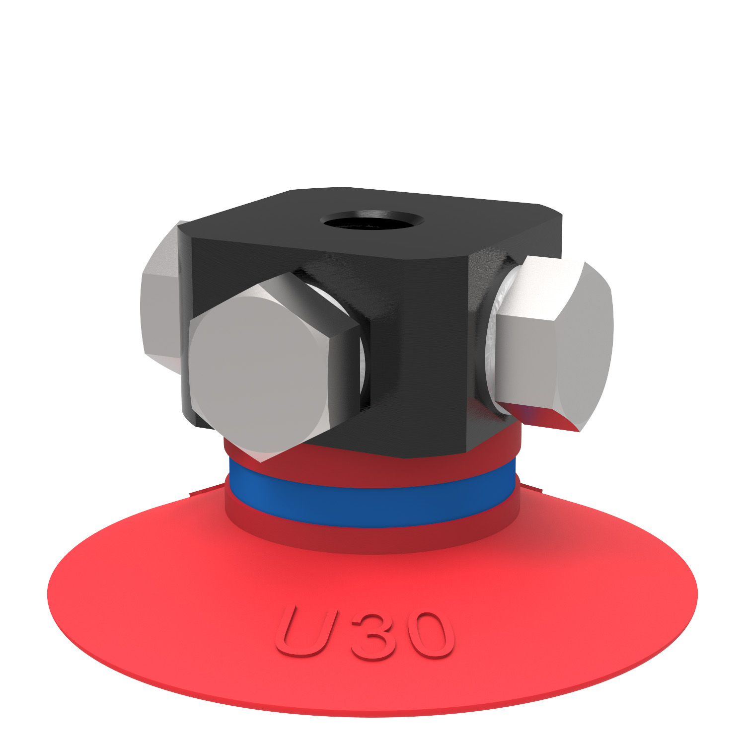 Suction cup U30 Silicone, 5xM5 female, with mesh filter - 1