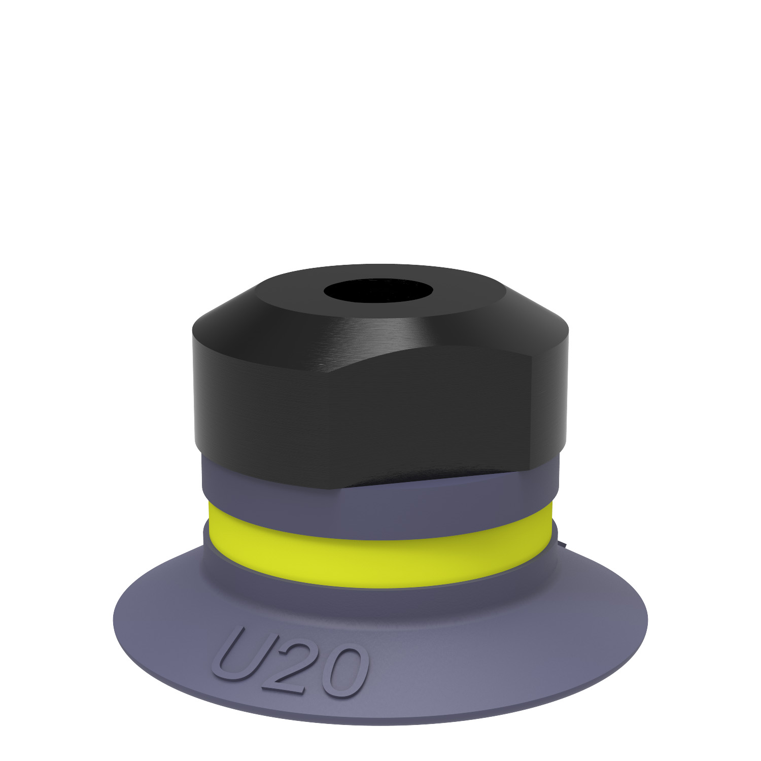 Suction cup U20 HNBR, M5 female, with dual flow control valve - 1