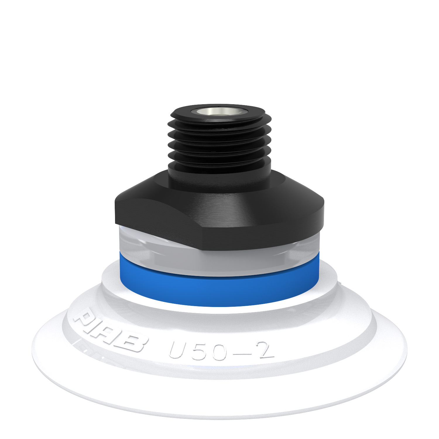 Suction cup U50-2 Silicone FCM, 1/4" NPT male, with mesh filter - 1