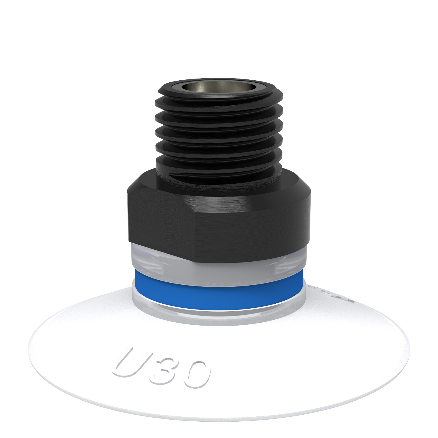 Suction cup U30 Silicone FCM, 1/8" NPT male, with mesh filter - 1