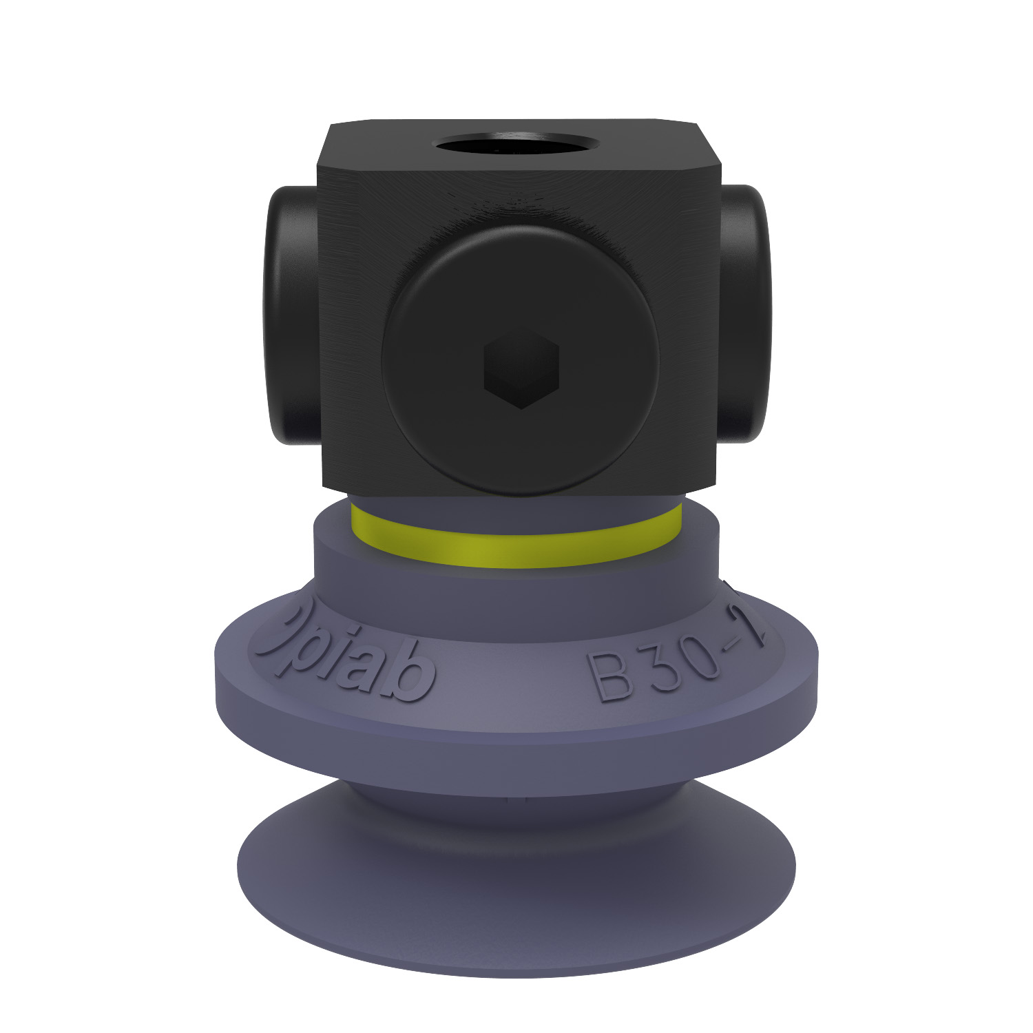 Suction cup B30-2 HNBR, 5x1/8" NPSF female, with dual flow control valve - 1