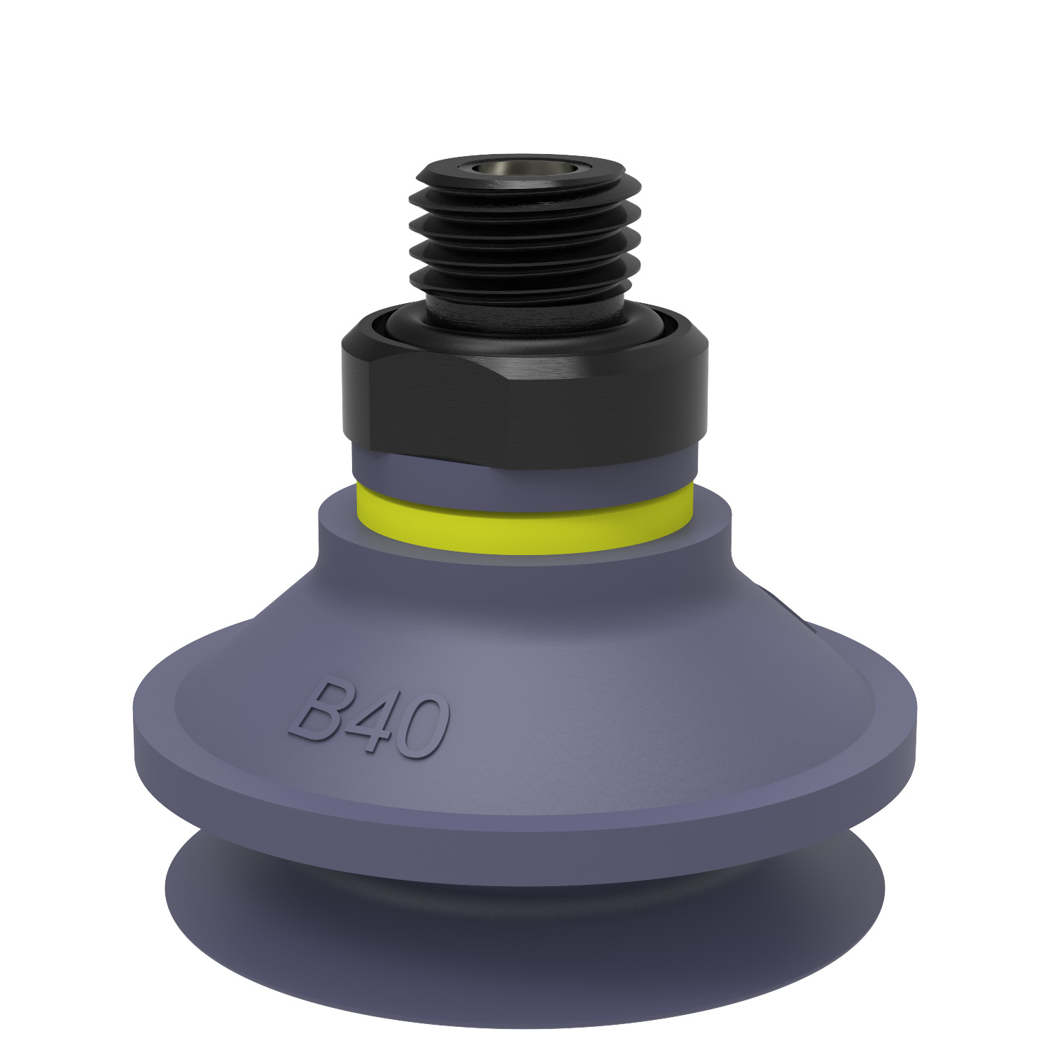 Suction cup B40 HNBR, G1/4" male, with dual flow control valve - 1