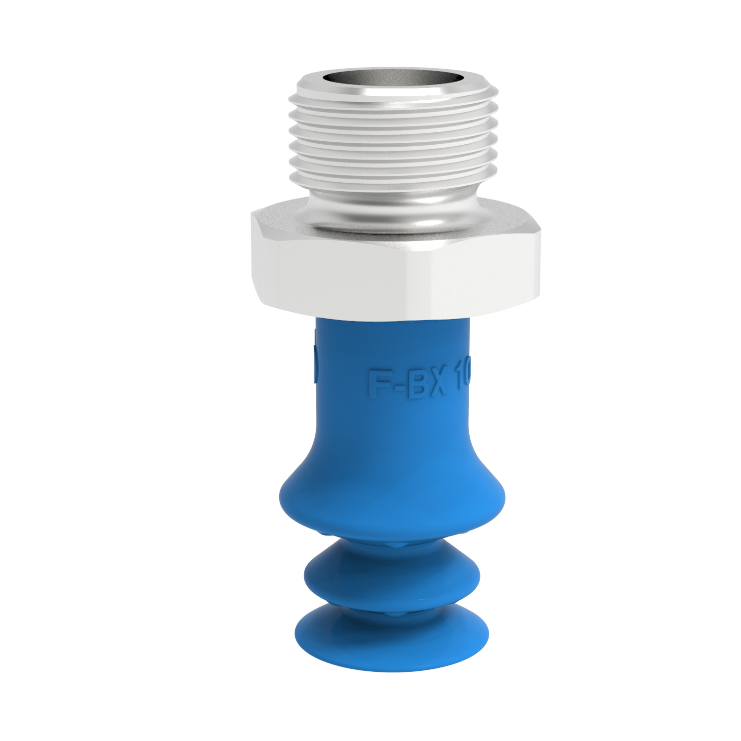 Saugnapf F-BX10 Silikon mit G1/8" Außengewinde Edelstahl, detektierbar, Lebensmittel geeignet - 1