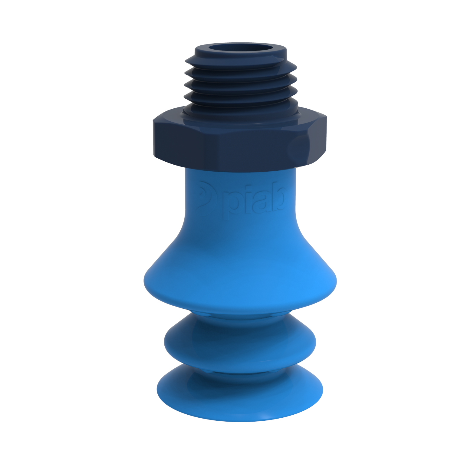 Ventosa F-BX20 in silicone, attacco 1/4" NPT maschio in materiale composito, rilevabile, FCM - 1