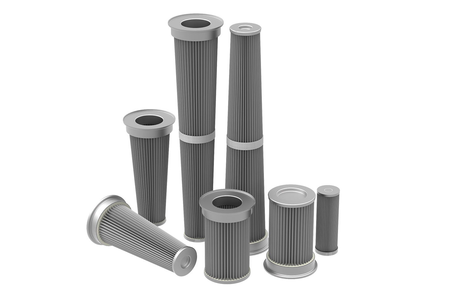 Pleated filters stainless steel