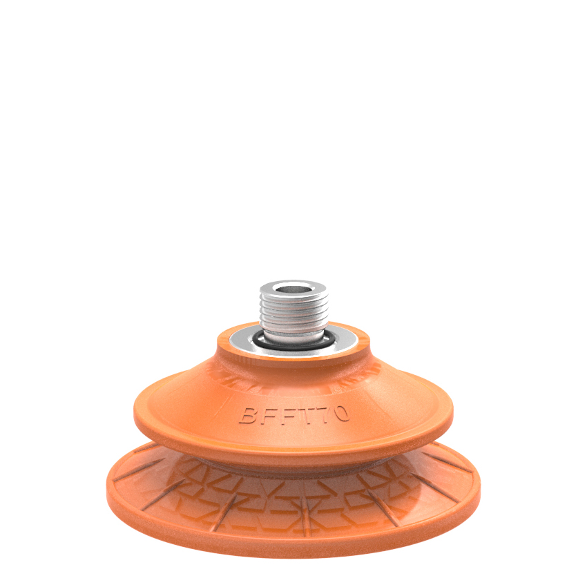 Suction cup BFFT70P Polyurethane 60/60/30 G1/4" male with mesh filter - 1
